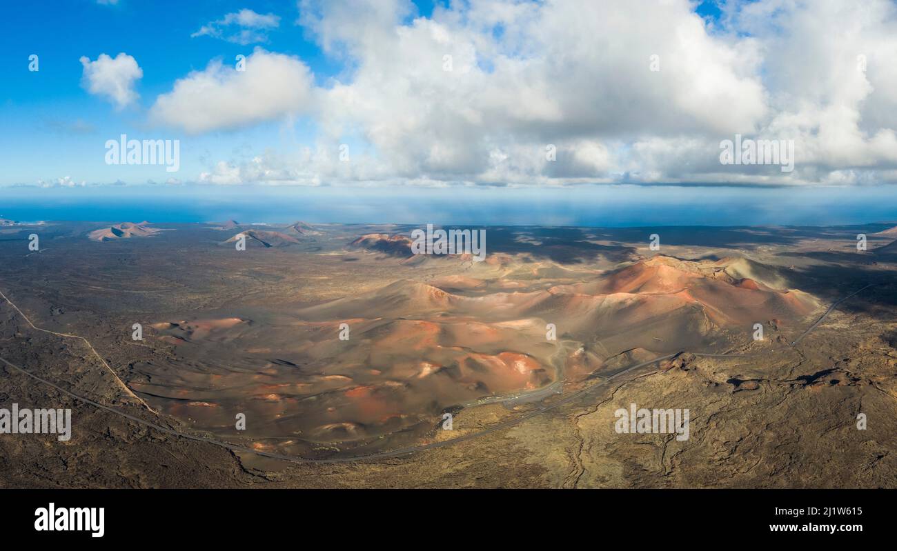 Champs volcaniques du parc national de Timanfaya, Espagne Banque D'Images
