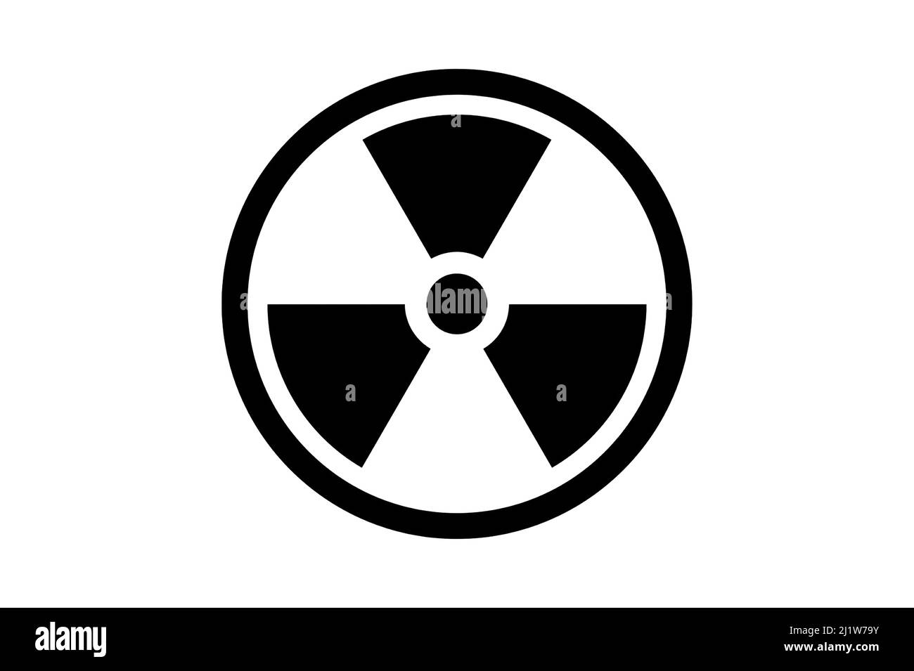 Armes nucléaires. Logo armes nucléaires. Fond lisse pour une sélection facile. Conception horizontale. Banque D'Images