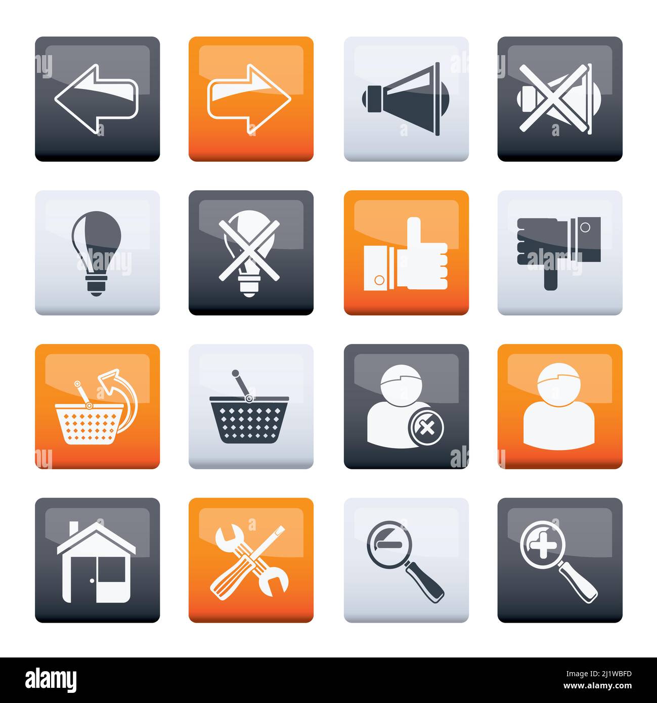 Icônes de site Web et Internet sur fond de couleur - ensemble d'icônes vectorielles Illustration de Vecteur