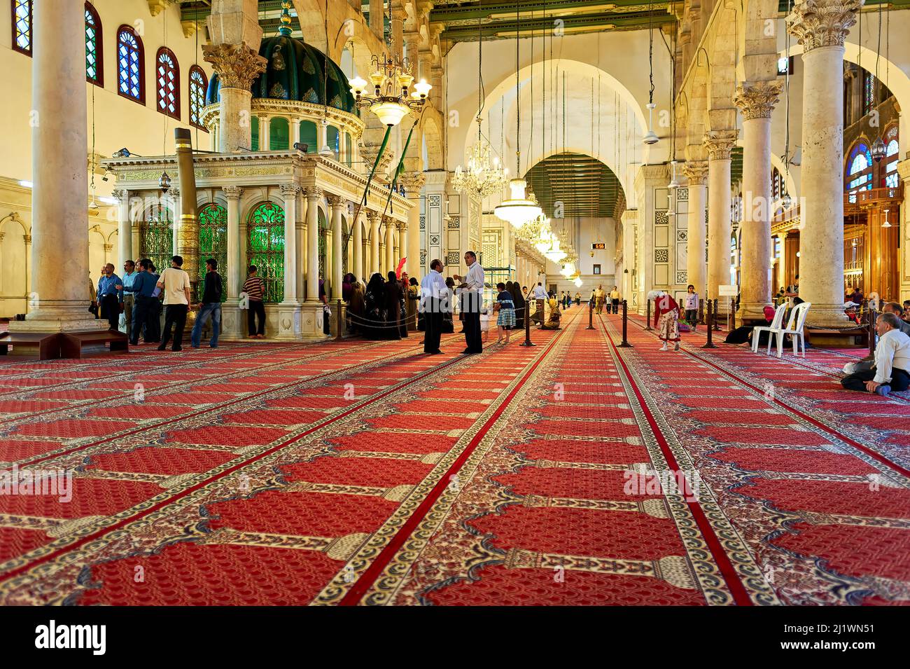 Syrie. Damas. La Mosquée Omeyyade (Grande Mosquée de Damas) Banque D'Images