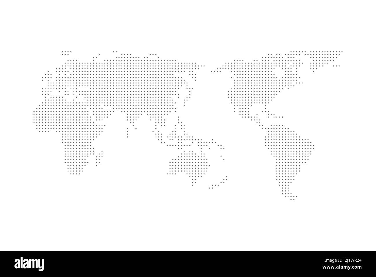 carte du monde en pointillés illustration de fond conception plate. Banque D'Images