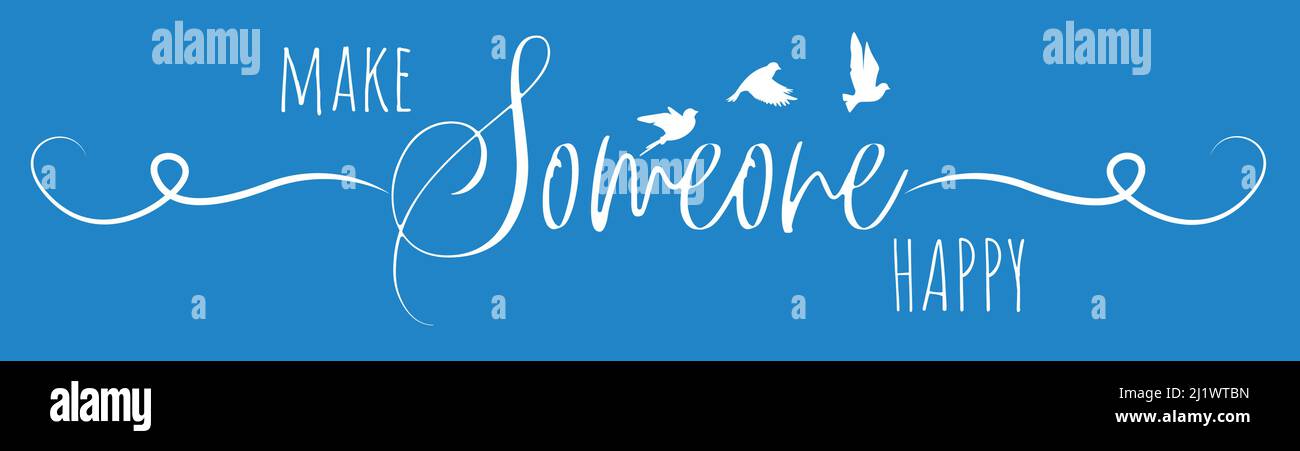 Faites-le se produire, vecteur. Design de l'élément verbal isolé sur fond bleu, lettrage. Citations de vie positive motivationnelles inspirantes. Soins personnels, ac Illustration de Vecteur