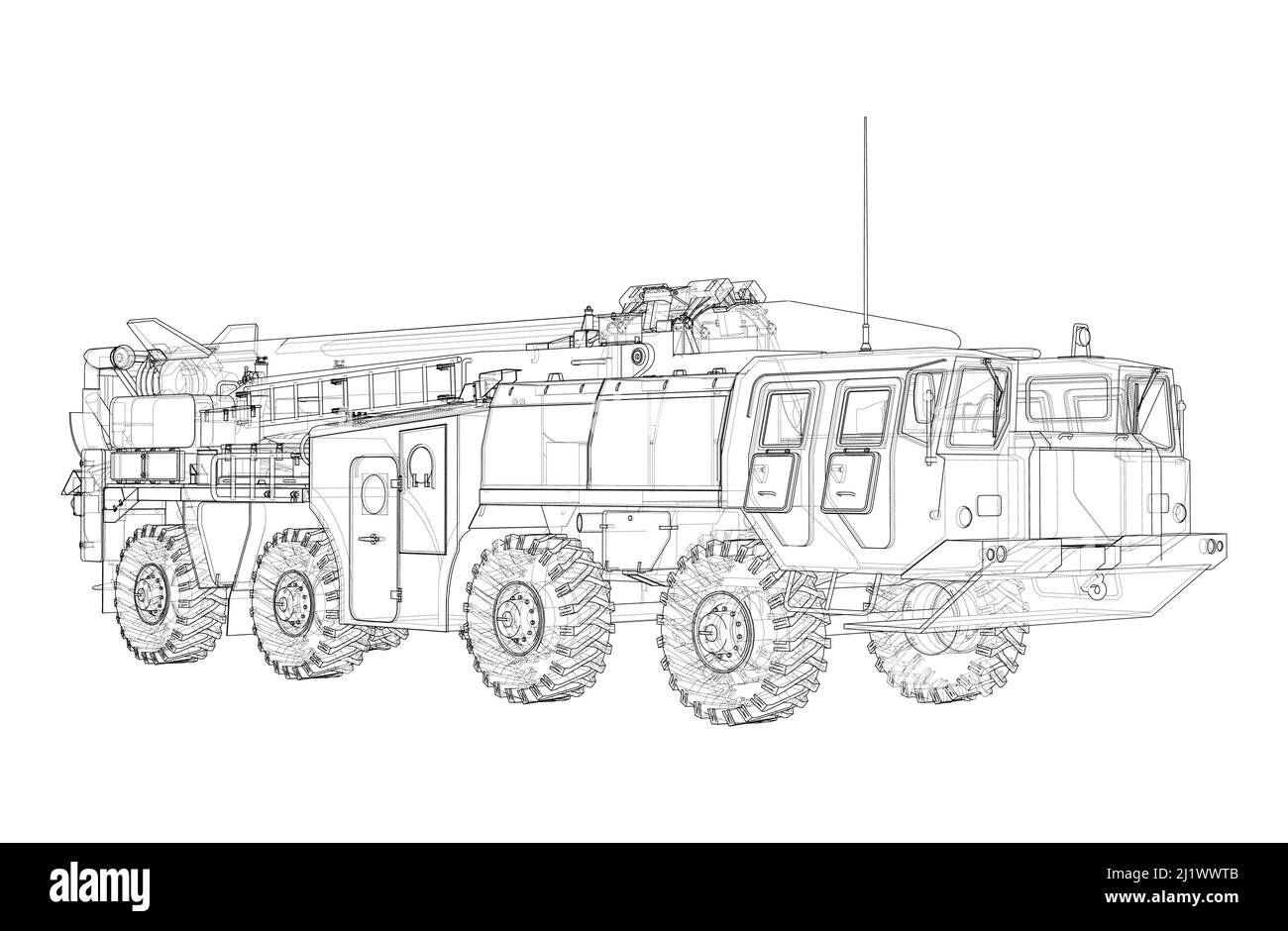 Système d'artillerie de Rocket de l'armée. Concept militaire Illustration de Vecteur