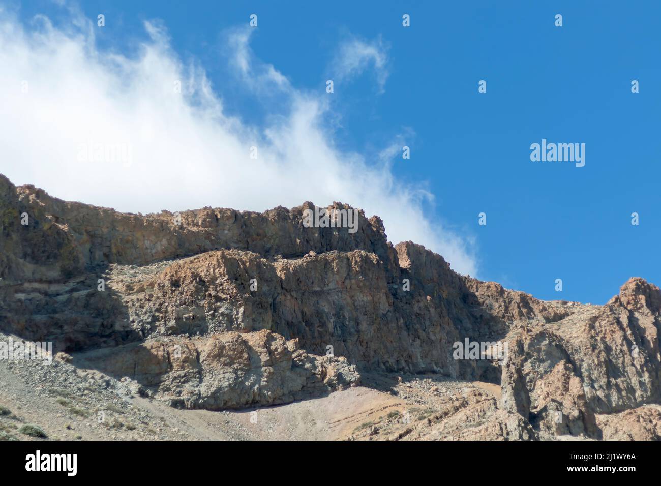 Paysage volcanique déserté du parc national du Teide à Ténérife, îles Canaries, Espagne Banque D'Images