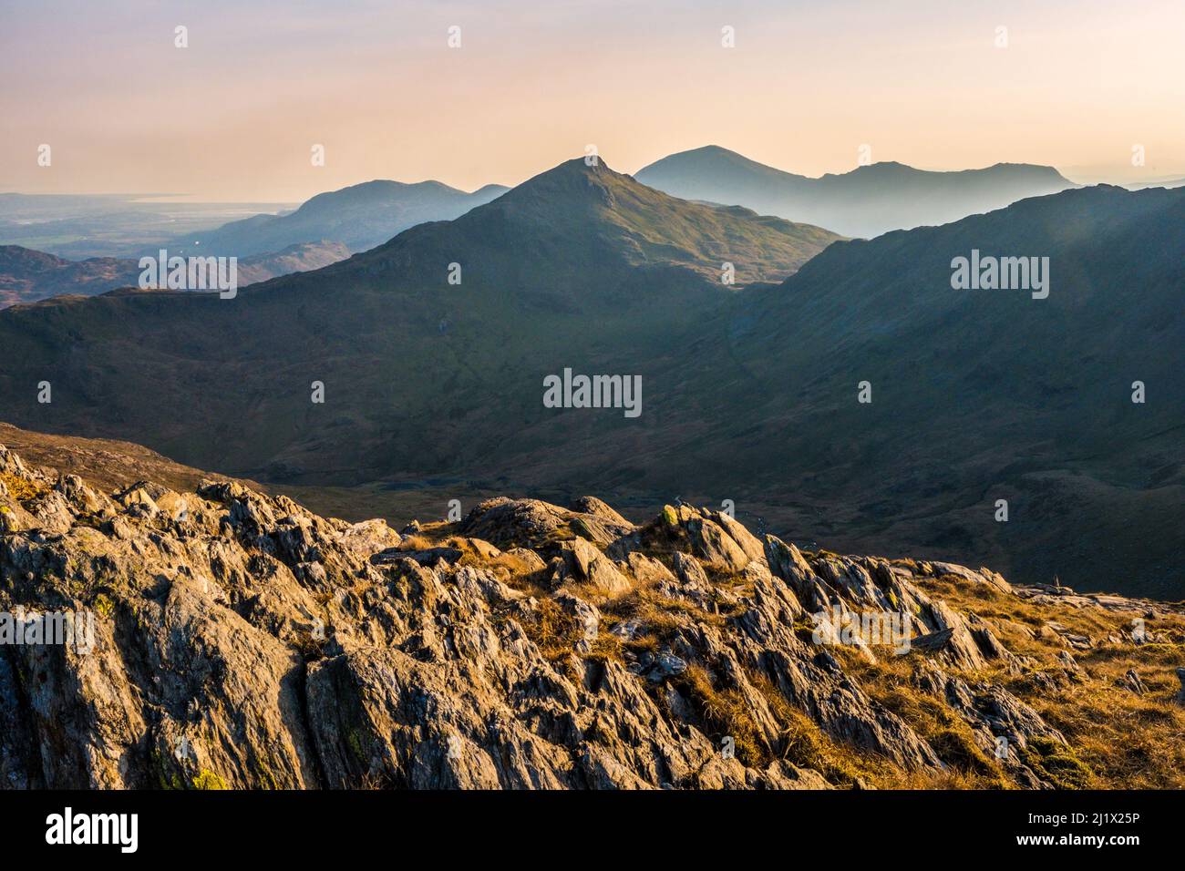 Yr Aran, une montagne qui est un outlier du massif des Snowdon dans le nord du pays de Galles Banque D'Images