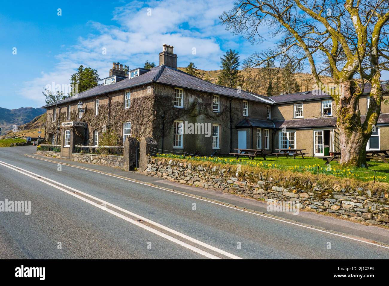 L'hôtel Pen y Gwryd à Snowdonia, au nord du pays de Galles Banque D'Images