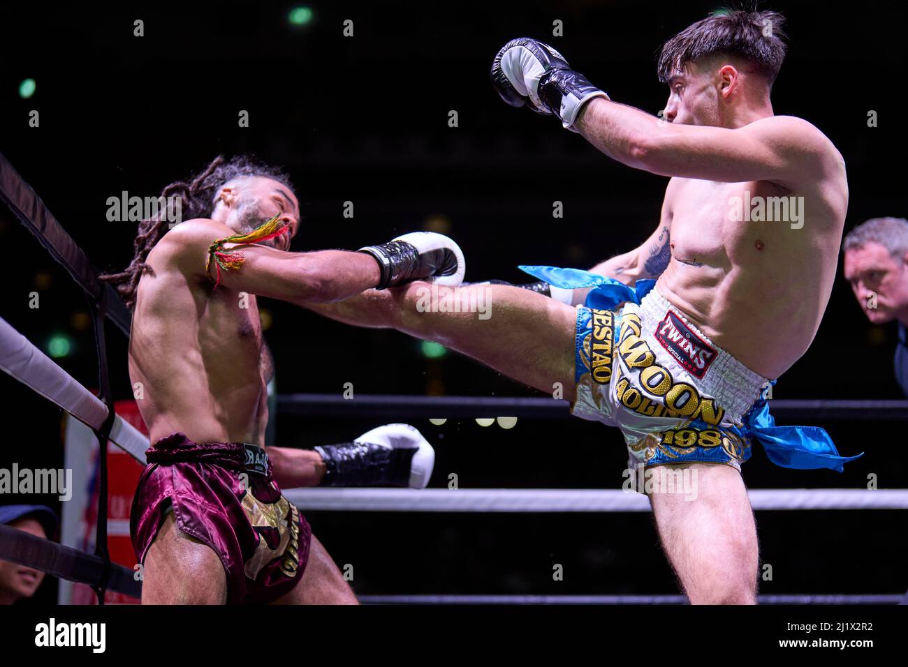 Muay Thai Kickboxing Banque D'Images