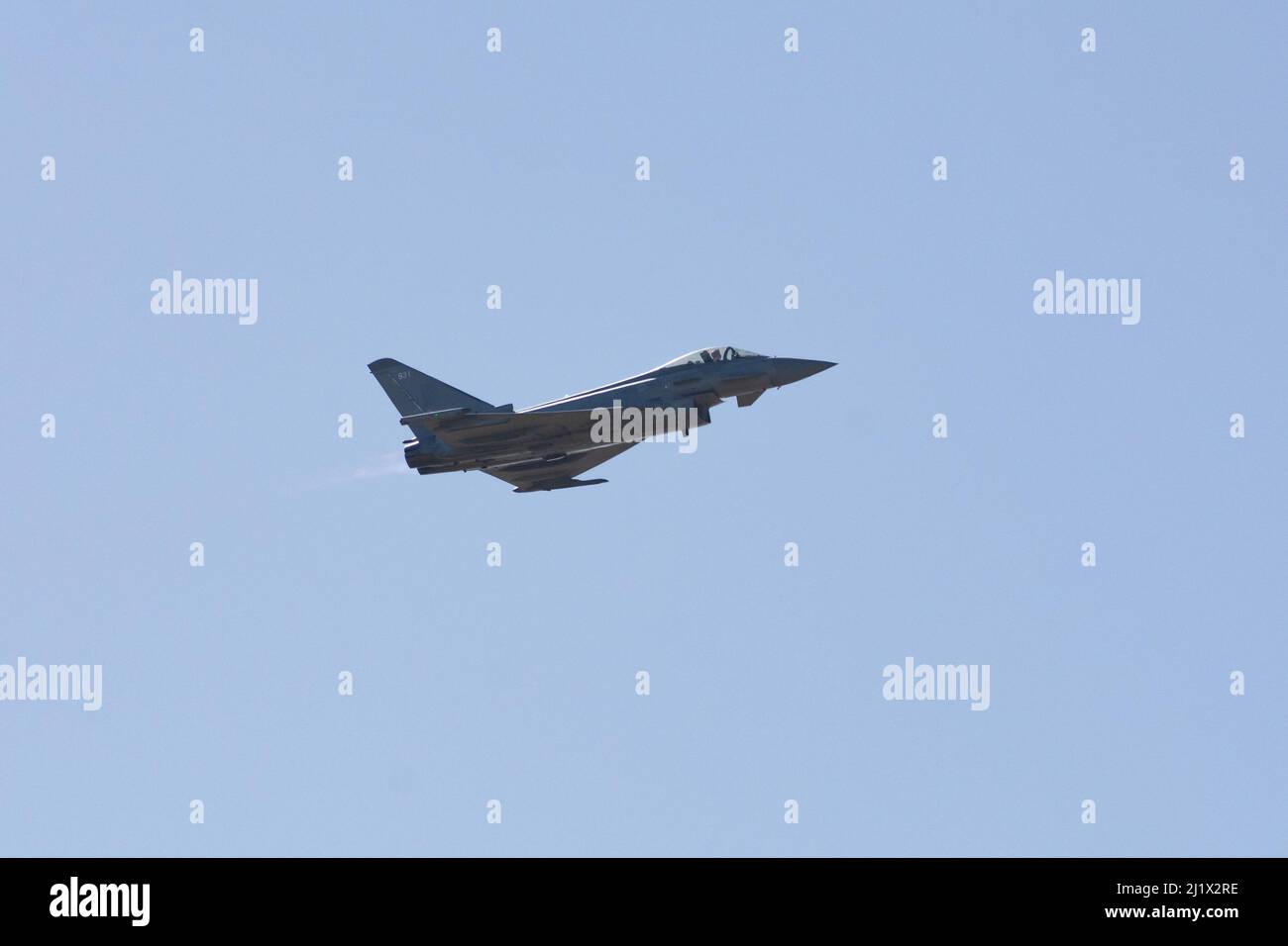 OSTRAVA, RÉPUBLIQUE TCHÈQUE-SEPTEMBRE 22: La RAF Eurofighter Typhoon se produit pendant les journées de l'OTAN à l'aéroport d'Ostrava. Banque D'Images