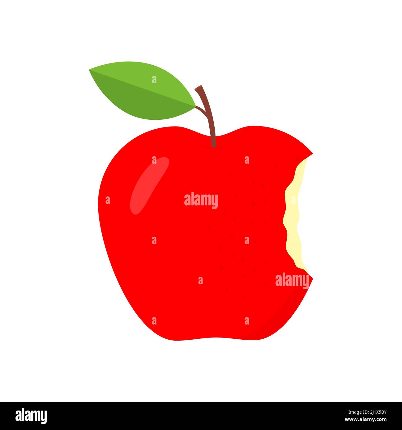 Icône représentant une silhouette de pomme mordue. Symbole de la pomme morsure. Illustration de Vecteur