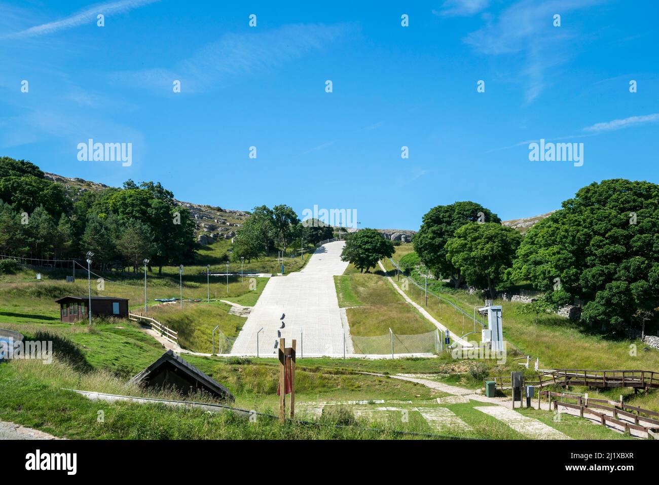 Piste de ski de Llandudno sur la côte nord du pays de Galles, sur la tête des Grands Ormes Banque D'Images