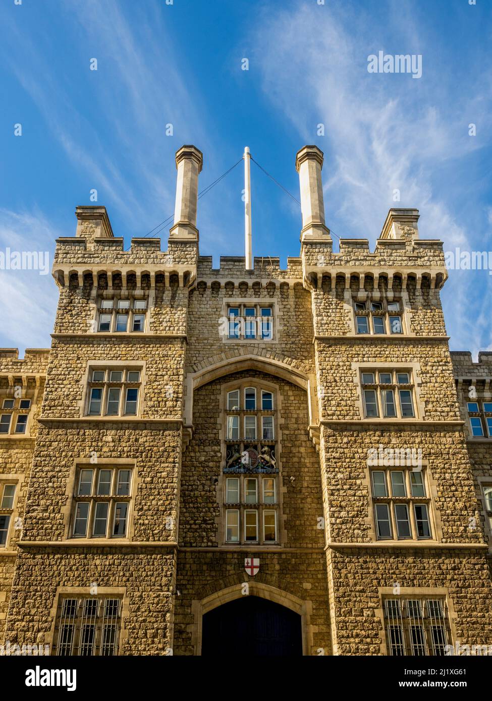 Façade extérieure base des casernes de Finsbury de l'honorable Artillery Company. City Road, Londres. Banque D'Images