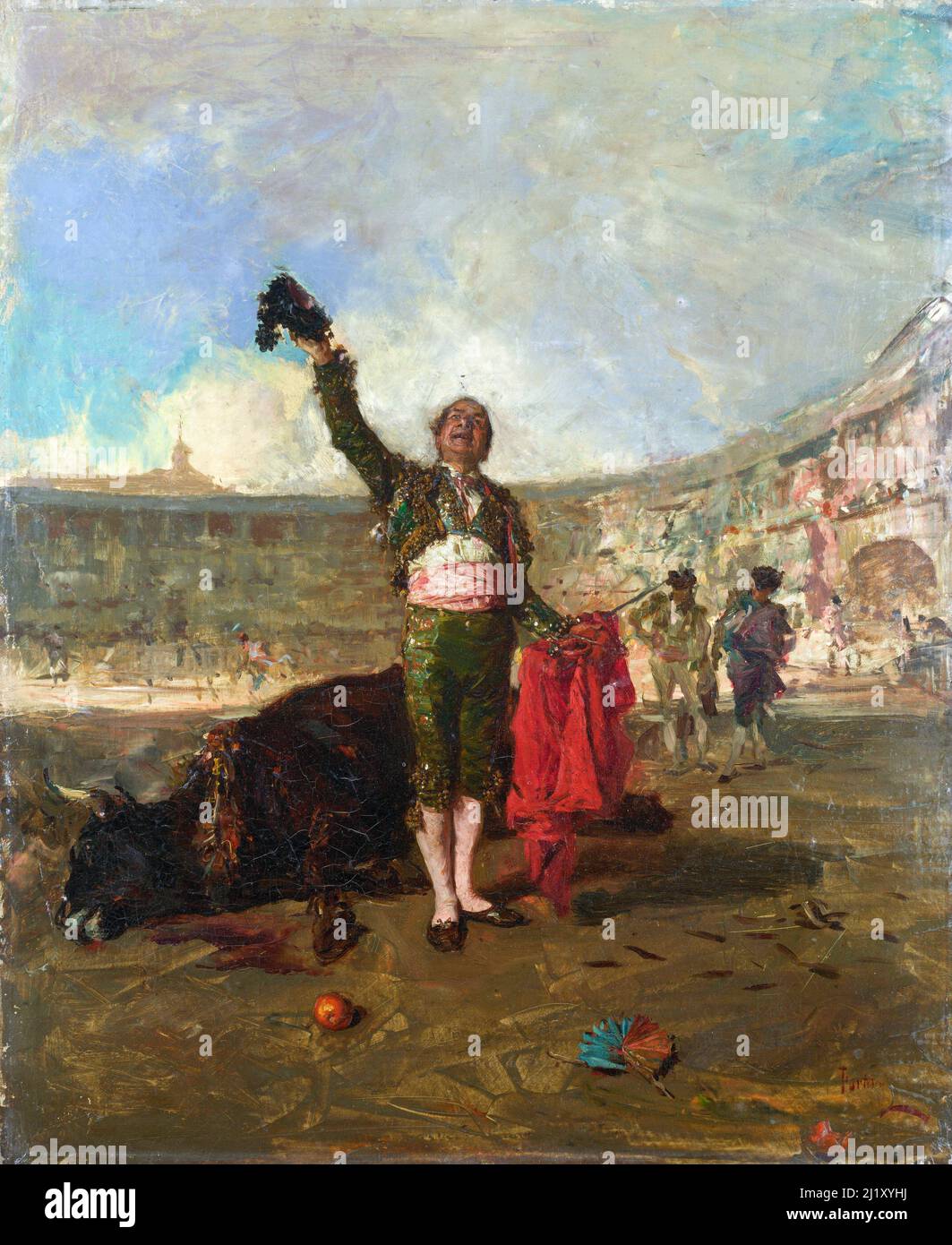 Le Salute du Bullfighter par Mariano Fortuny y Madrazo (1871-1949), huile sur toile, c. 1869 Banque D'Images