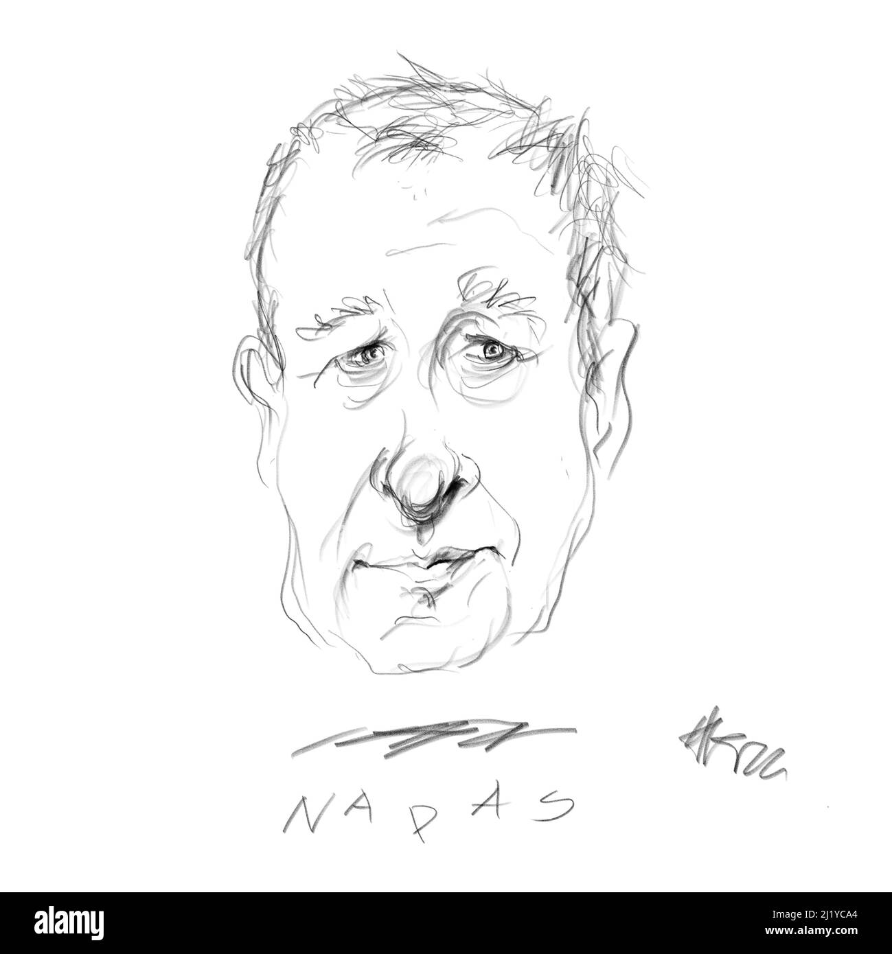 Portrait de Peter Nadas Banque D'Images