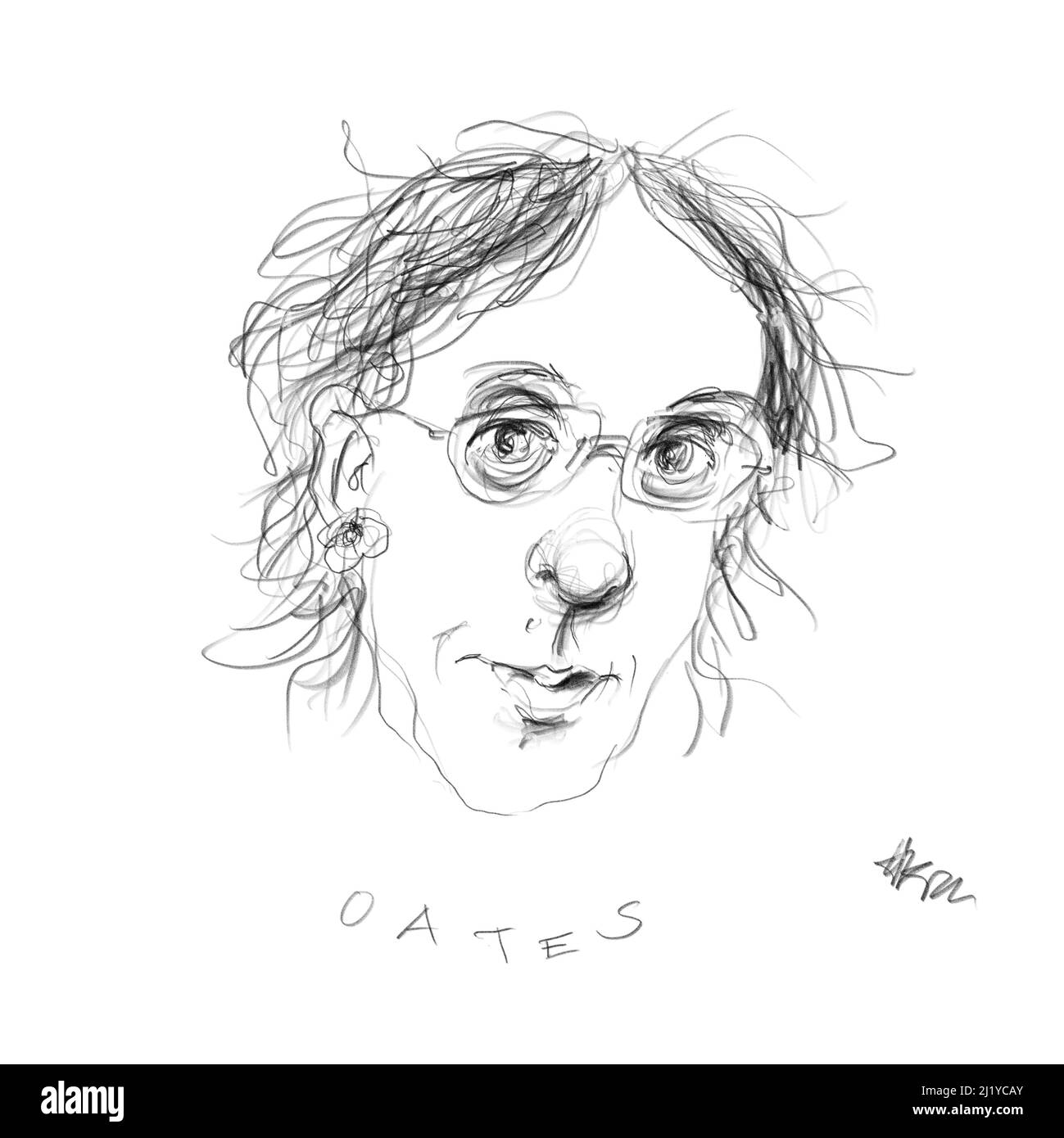 Portrait de Joyce Carol Oates Banque D'Images