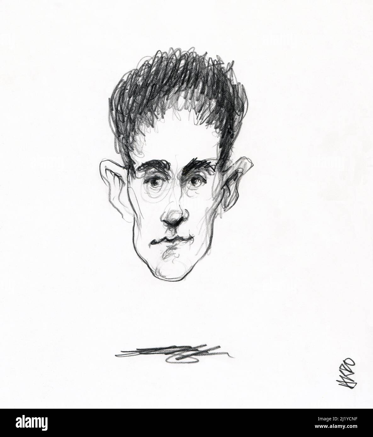 Portrait de Franz Kafka Banque D'Images