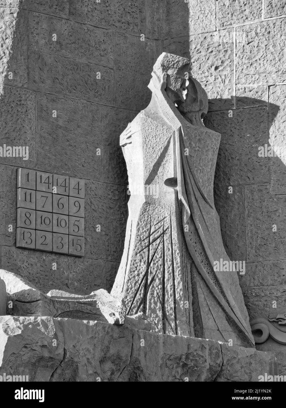 Quelques détails de la très célèbre et majestueuse cathédrale de la Sagrada Familia, à Barcelone (Espagne), un chef-d'œuvre du modernisme par Antonio Gaudì. Banque D'Images