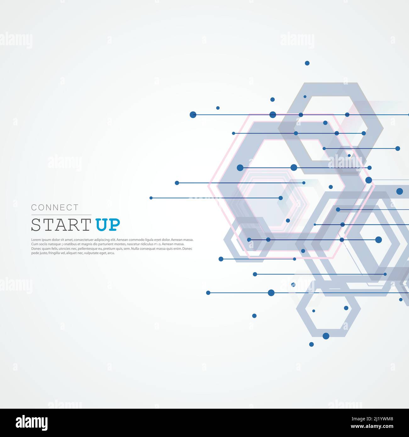 Résumé connexion structure hexagonale arrière-plan Illustration de Vecteur