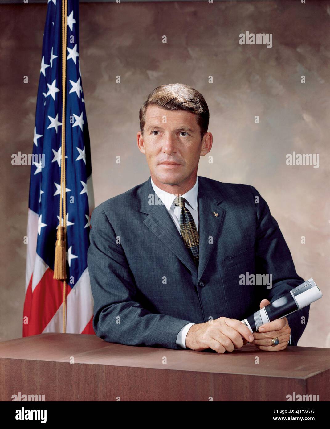 Un portraitof Mercury sept astronaute Walter (Wally) Schirra Banque D'Images