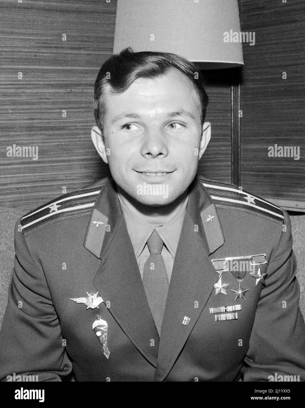 Photographie du cosmonaute soviétique Yuri Gagarin Banque D'Images