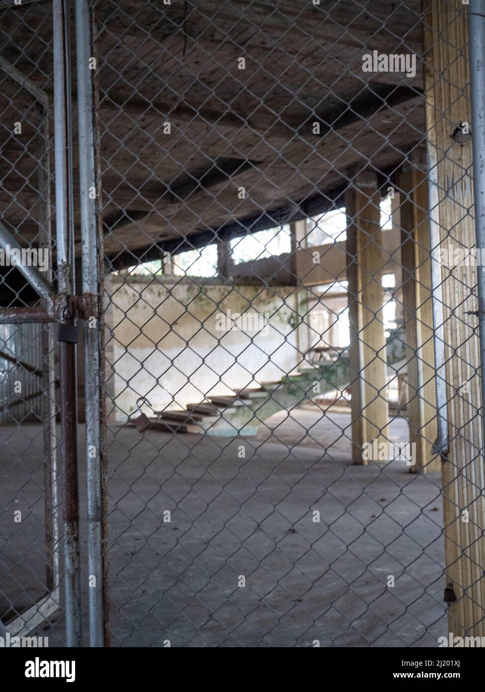 Un hôtel abandonné à Monrovia, au Libéria Banque D'Images