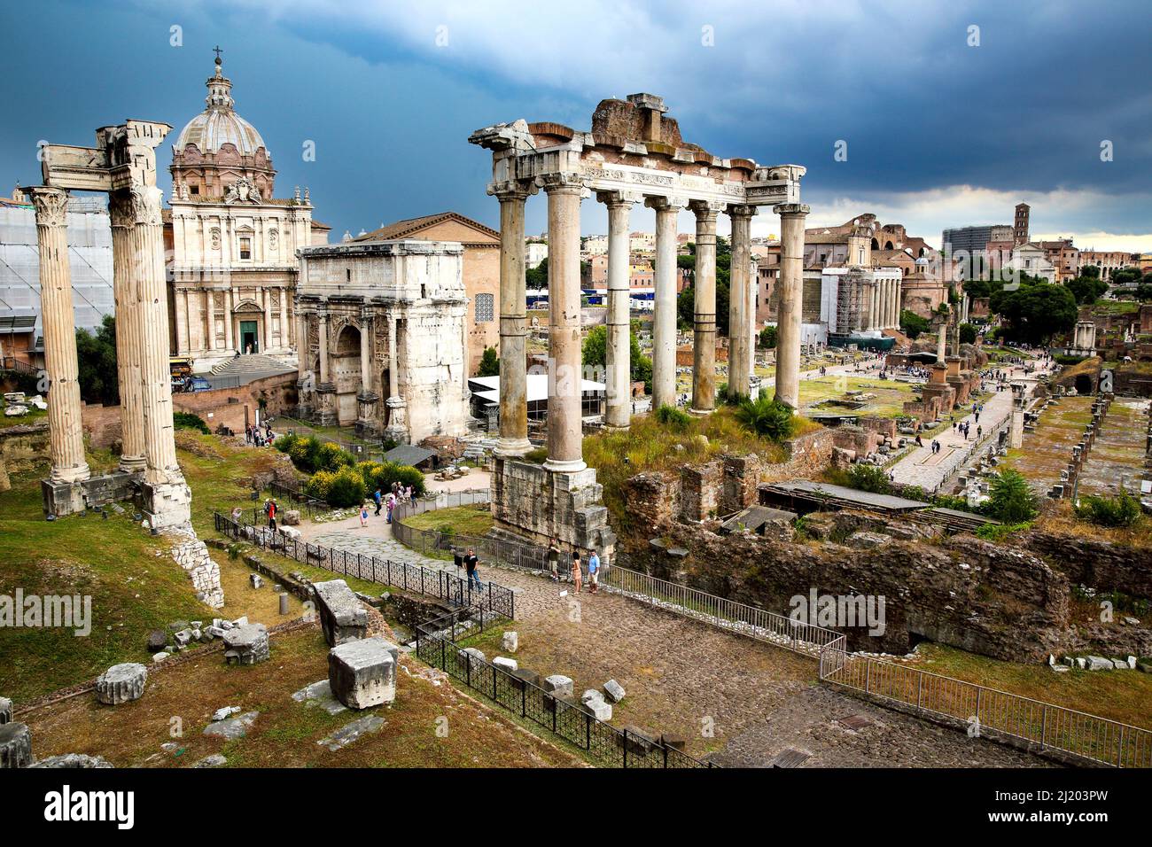 Italie. Rome. Le Forum romain de Rome Banque D'Images