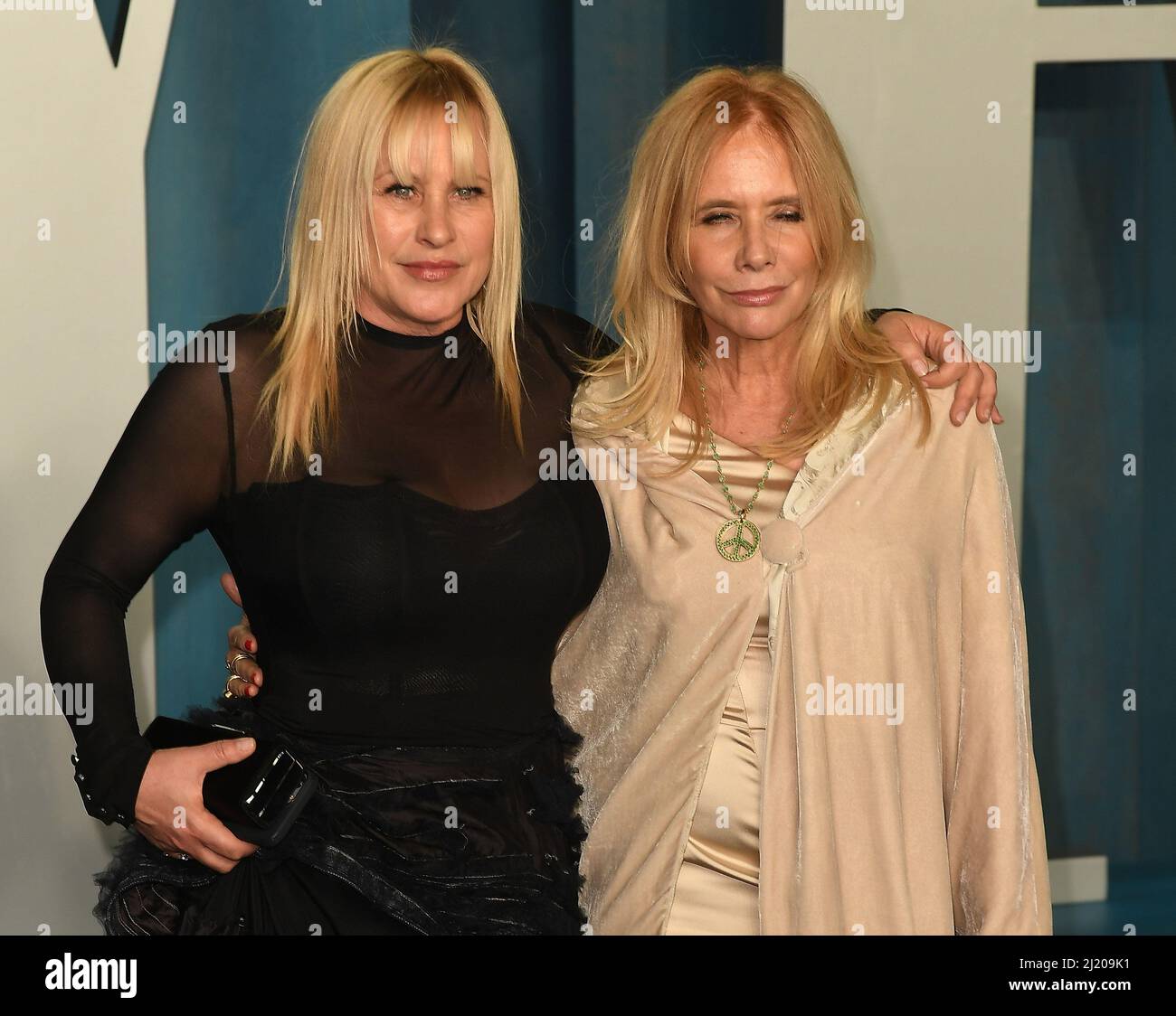 Patricia Arquette, Rosanna Arquette assistez à la Vanity Fair Oscar Party 2022 au Wallis Annenberg Center for the Performing Arts le 27 mars 2022 à Beverly Hills, Californie. Photo : Casey Flanigan/imageSPACE Banque D'Images
