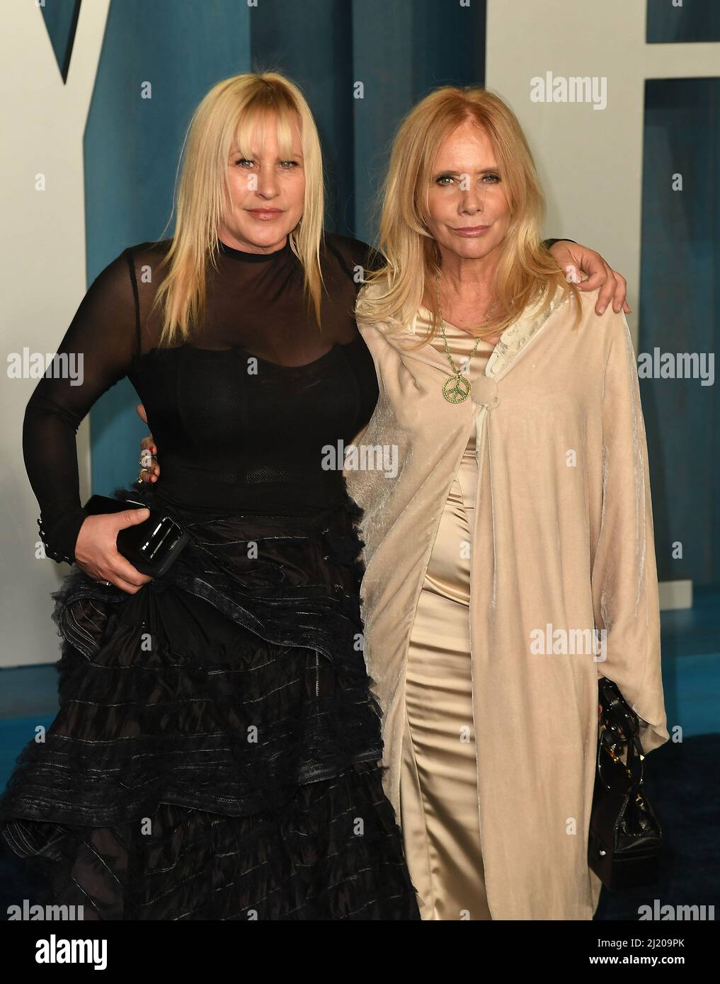 Patricia Arquette, Rosanna Arquette assistez à la Vanity Fair Oscar Party 2022 au Wallis Annenberg Center for the Performing Arts le 27 mars 2022 à Beverly Hills, Californie. Photo : Casey Flanigan/imageSPACE Banque D'Images