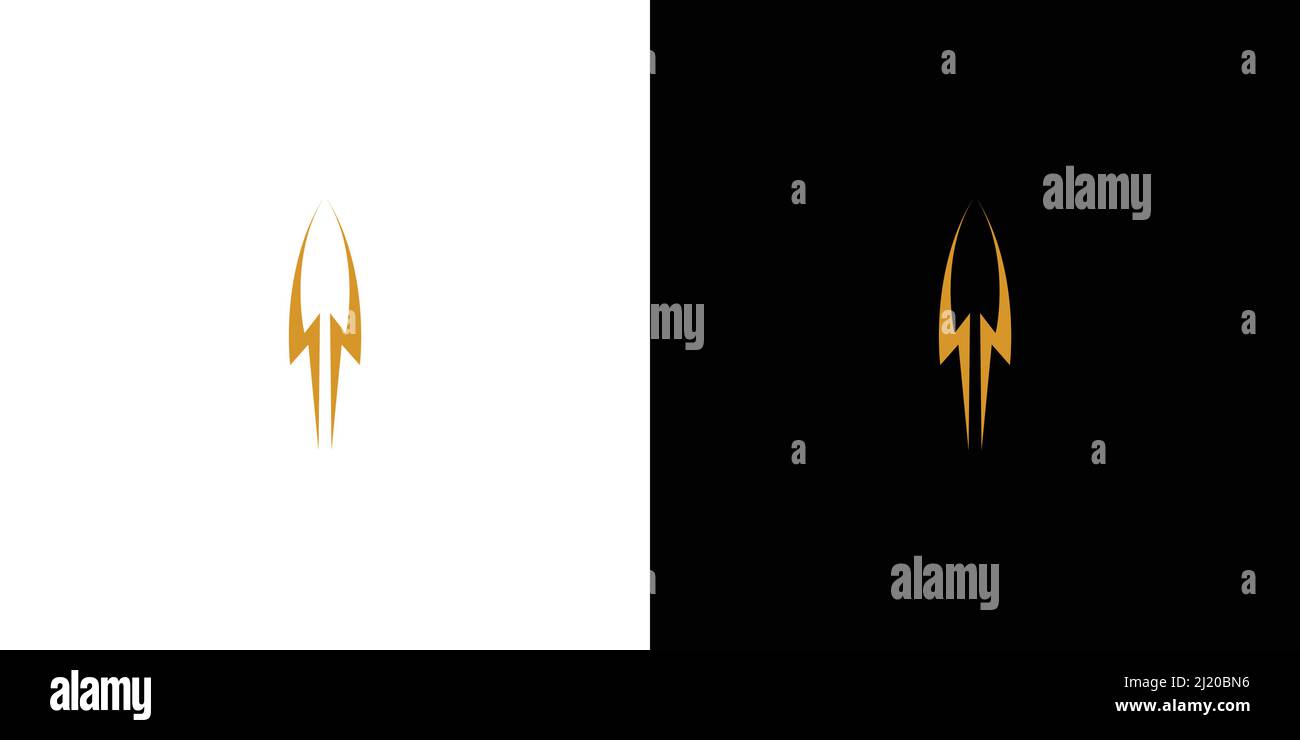 Design unique et moderne du logo de tension initiale W Illustration de Vecteur