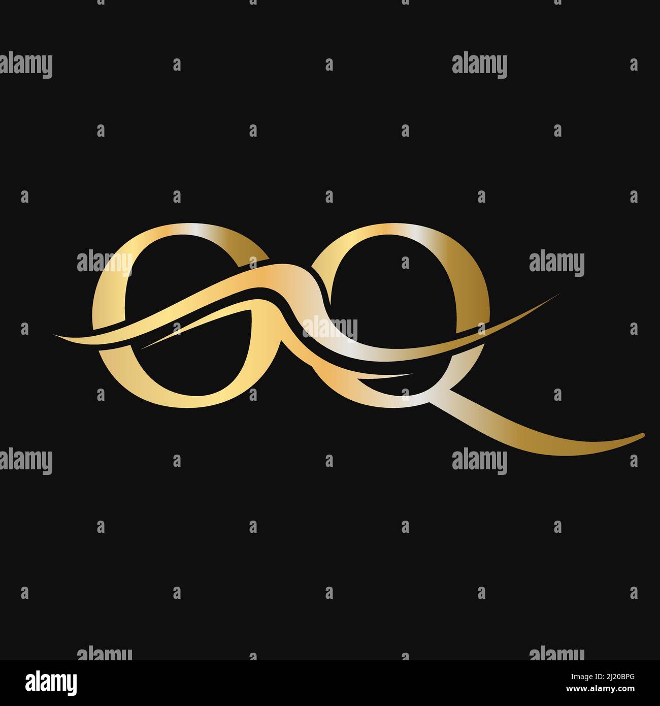 Logo lettre OQ. Modèle de logotype OQ initial pour le logo de l'entreprise et de l'entreprise Illustration de Vecteur