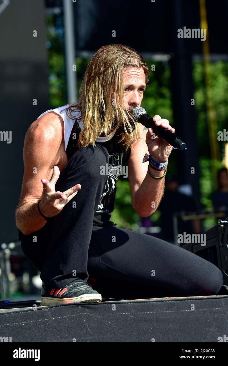 Taylor Hawkins sur scène à BottleRock avec son groupe Chevy Metal le 25th mai 2019 Banque D'Images