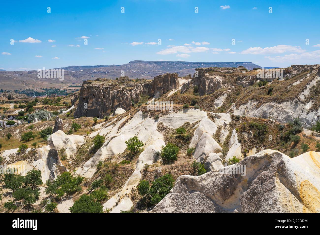 Paysage du parc national en Cappadoce, Urgup, Turquie. Banque D'Images
