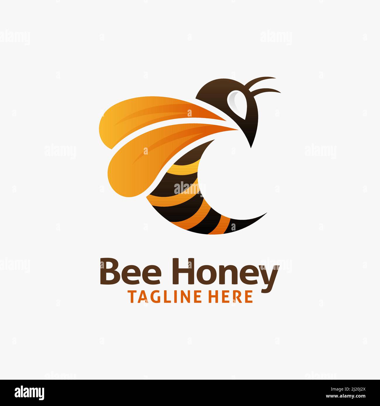 Inspiration design logo abeille Illustration de Vecteur