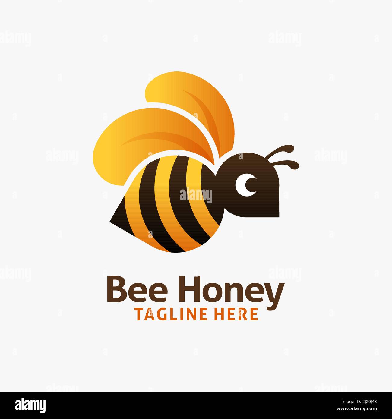 Inspiration design logo abeille Illustration de Vecteur