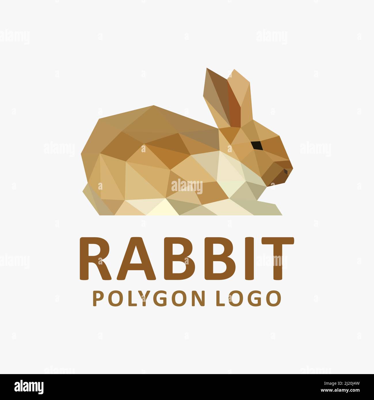 Logo bas en poly lapin Illustration de Vecteur