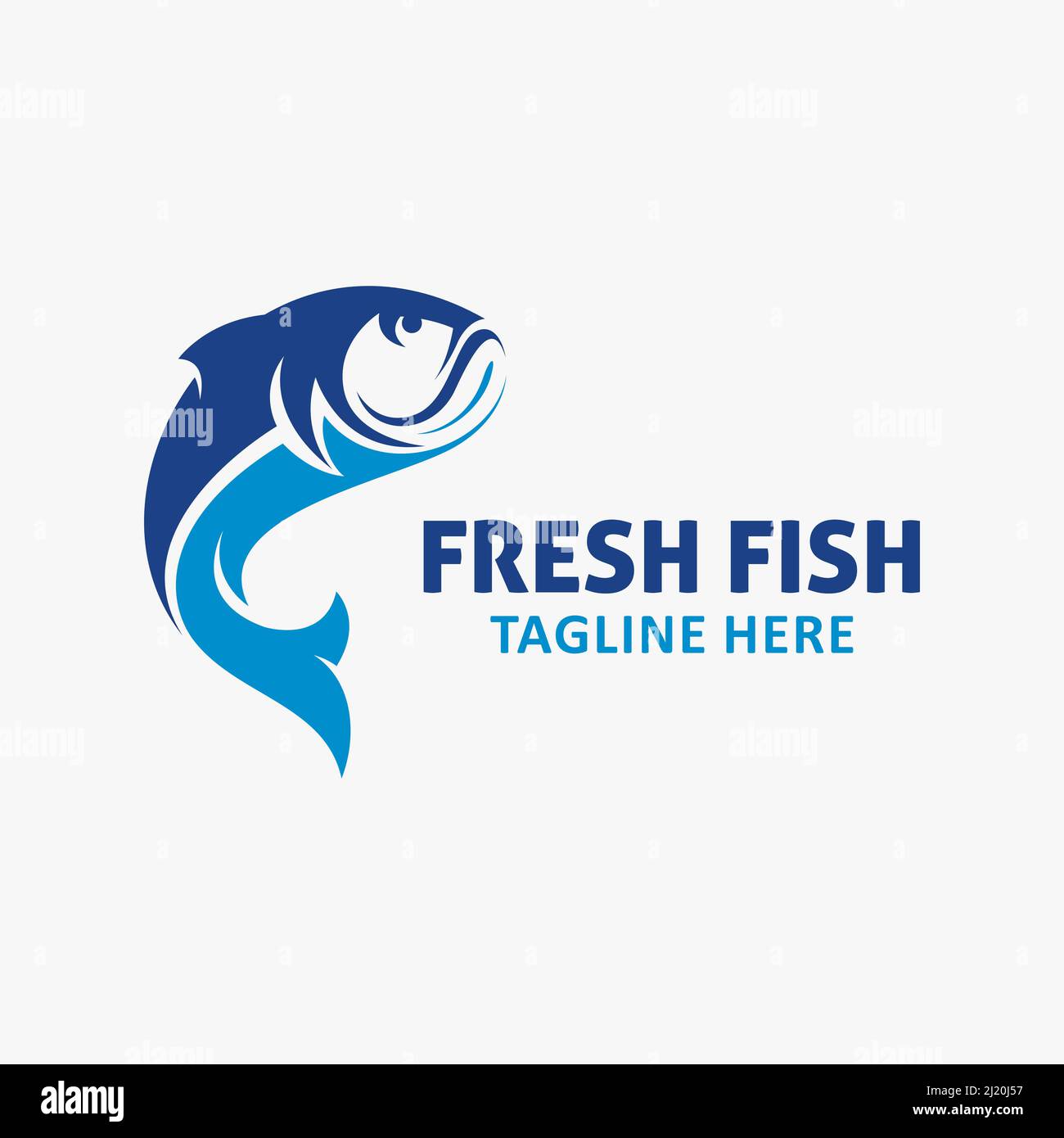 Logo Jump Fish Illustration de Vecteur