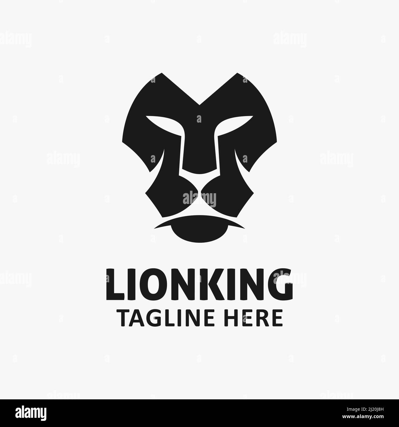 logo lion face Illustration de Vecteur