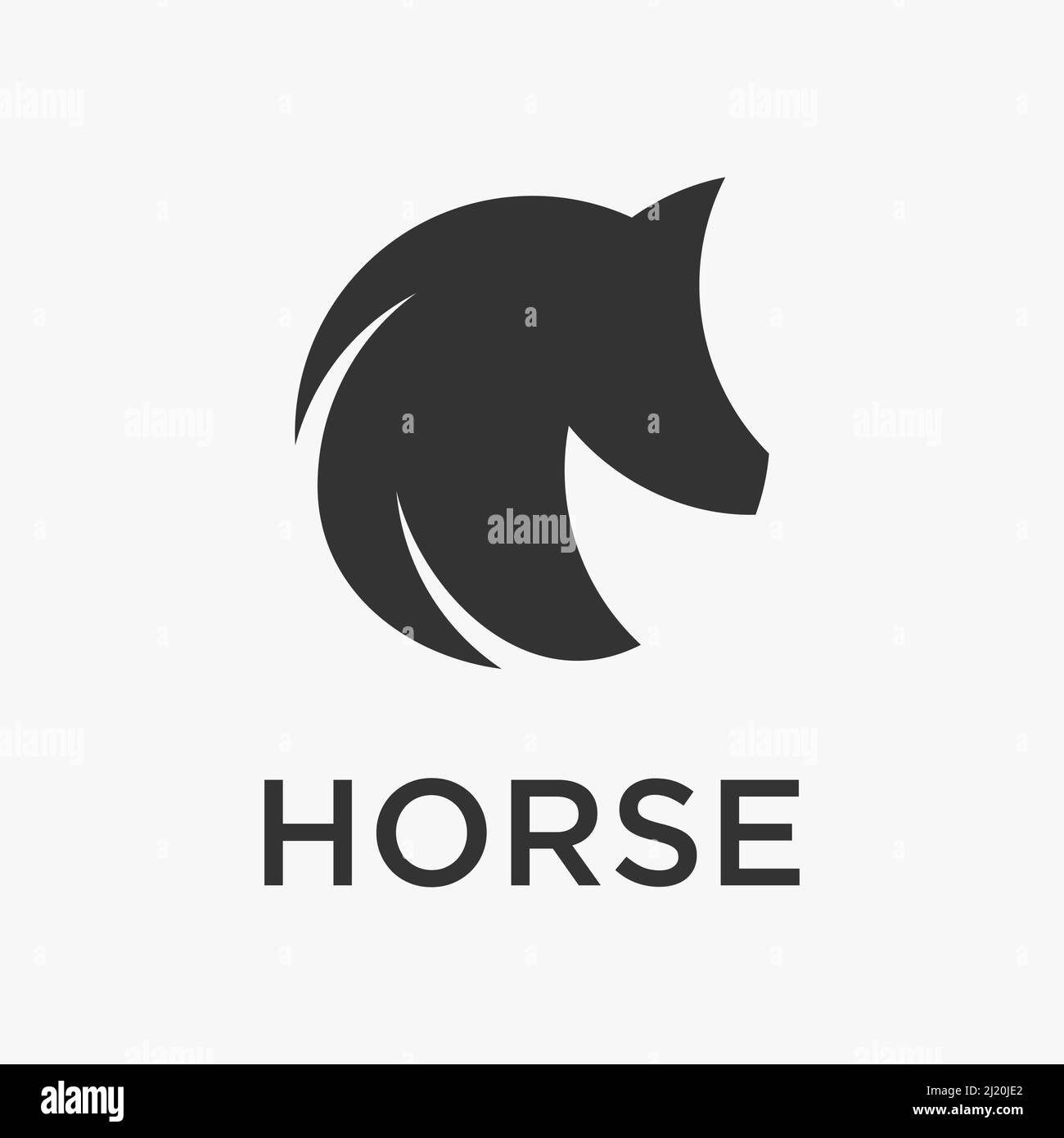 Logo cheval simple Illustration de Vecteur