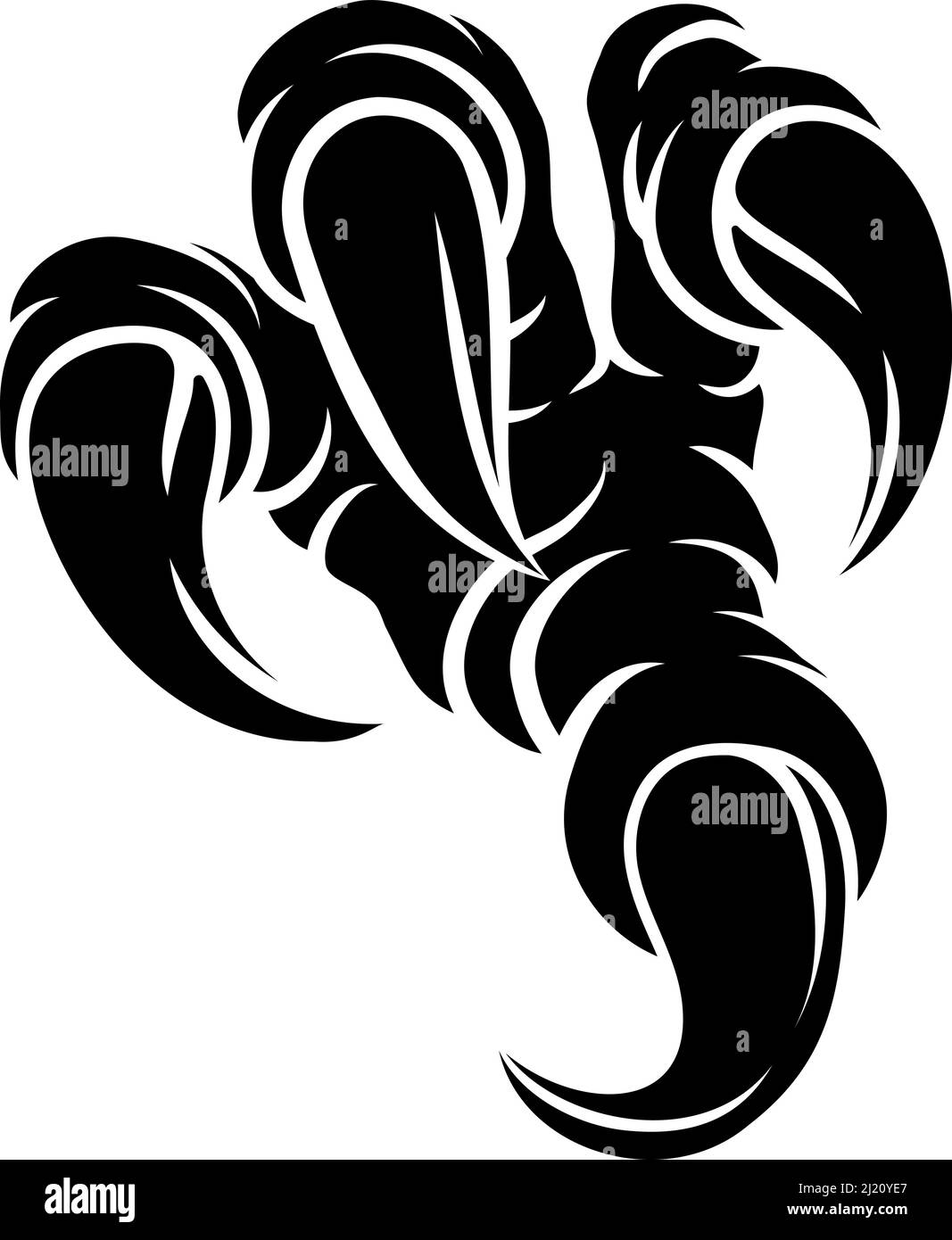 Monster Dragon Dinosaur Eagle Hawk Bird talon Claw Illustration de Vecteur