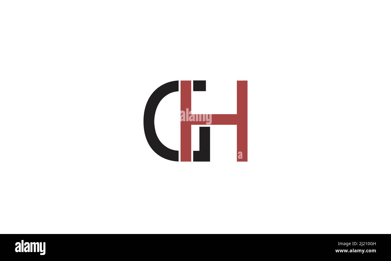 Lettres de l'alphabet initiales Monogram logo GH, HG, H et G. Illustration de Vecteur