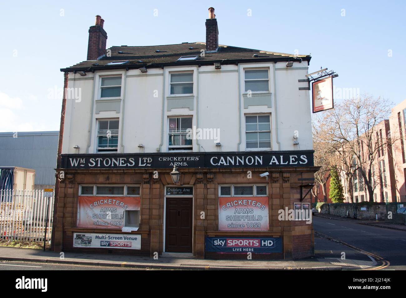 The Cricketer's Arms, Bramall Lane, Sheffield, dans le South Yorkshire, au Royaume-Uni Banque D'Images