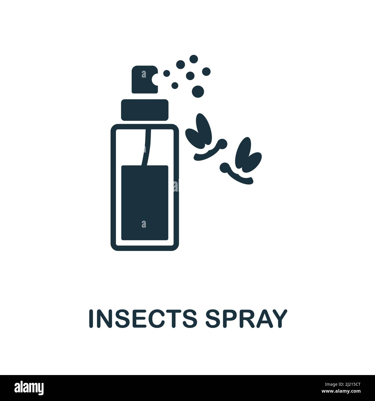 Icône de pulvérisation d'insectes. Monochrome simple insectes icône Spray pour modèles, web design et infographies Illustration de Vecteur
