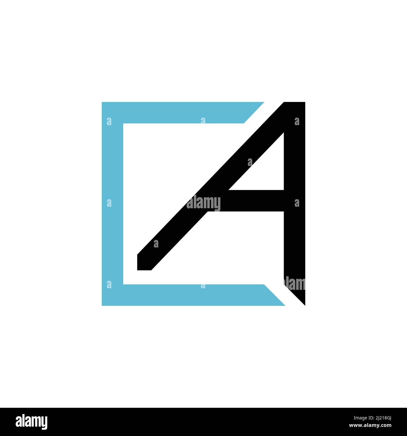 Lettre initiale CA Square logo vecteur de conception Illustration de Vecteur
