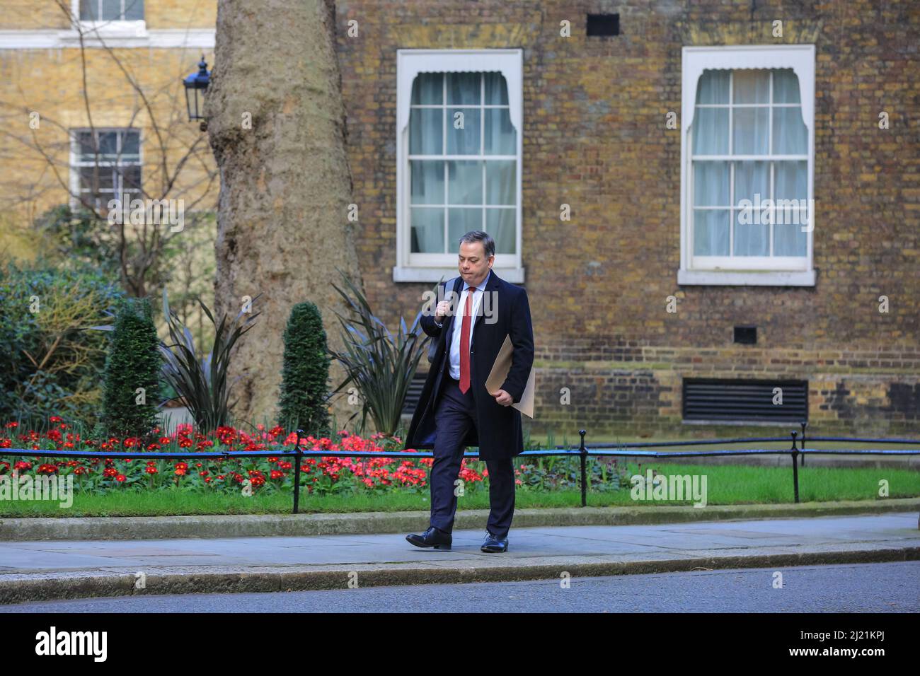 Nigel Adams, député Selby et Ainsty, ministre d'État au Cabinet Office, à Downing Street, Londres, Royaume-Uni Banque D'Images