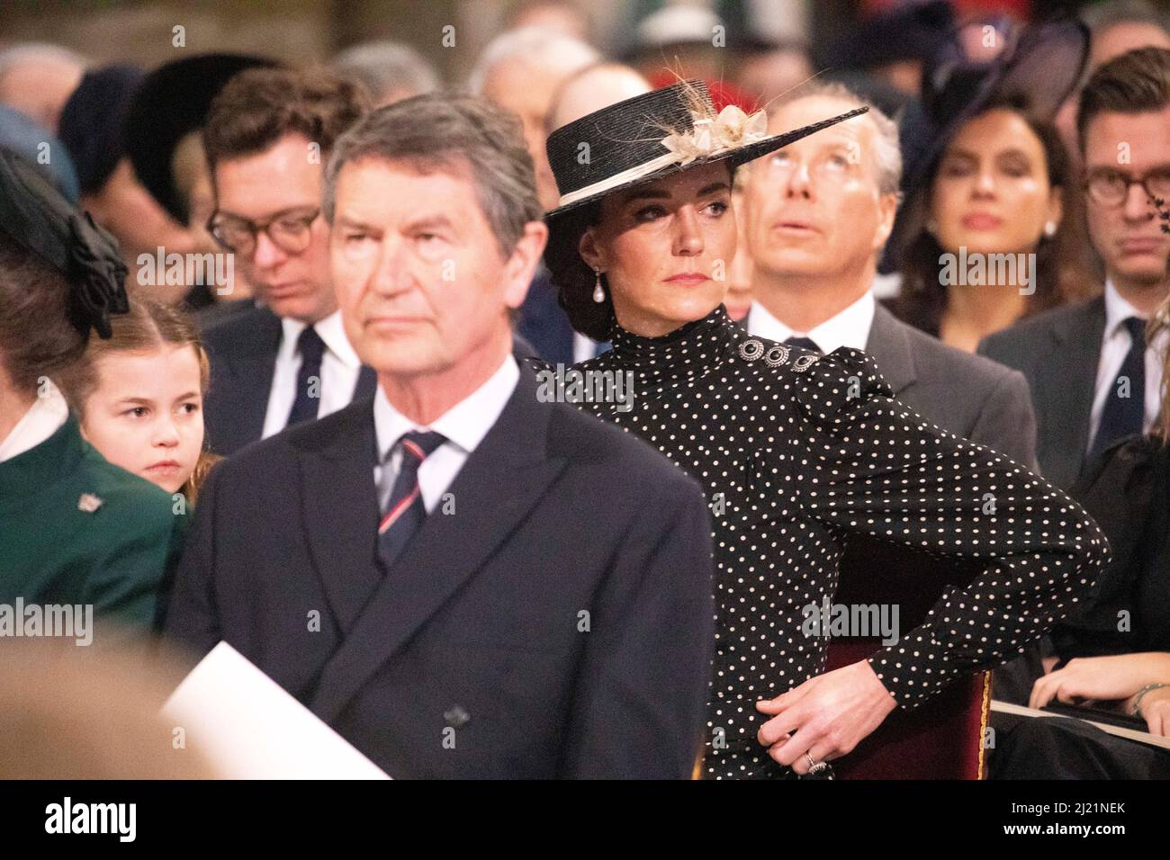 La duchesse de Cambridge pendant un service de Thanksgiving pour la vie du duc d'Édimbourg, à l'abbaye de Westminster à Londres. Date de la photo: Mardi 29 mars 2022. Banque D'Images