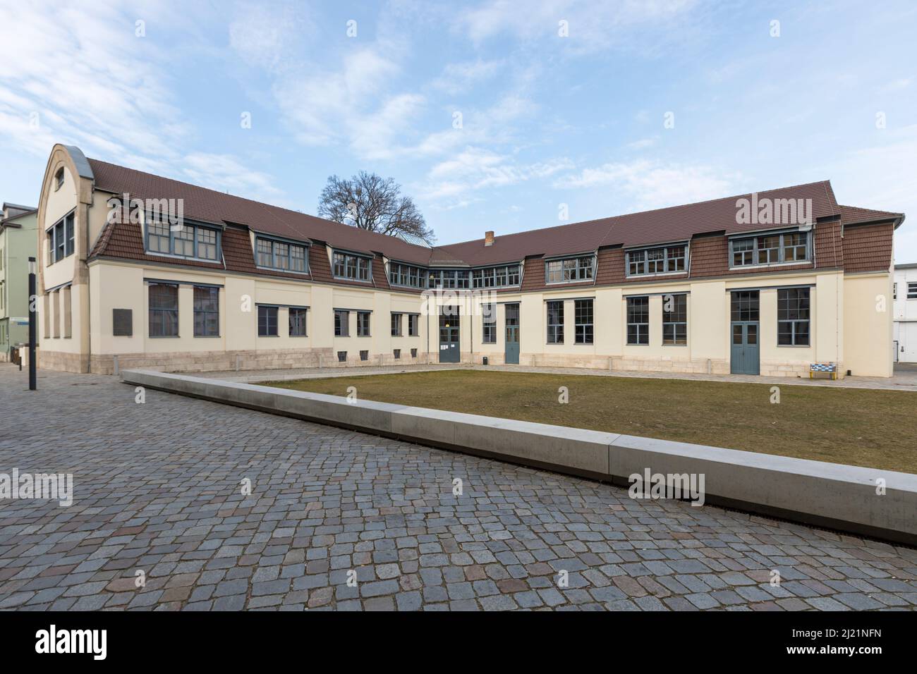 Weimar, Allemagne – 14 mars 2022 : atelier sur le campus de l'Université Bauhaus de Weimar Banque D'Images