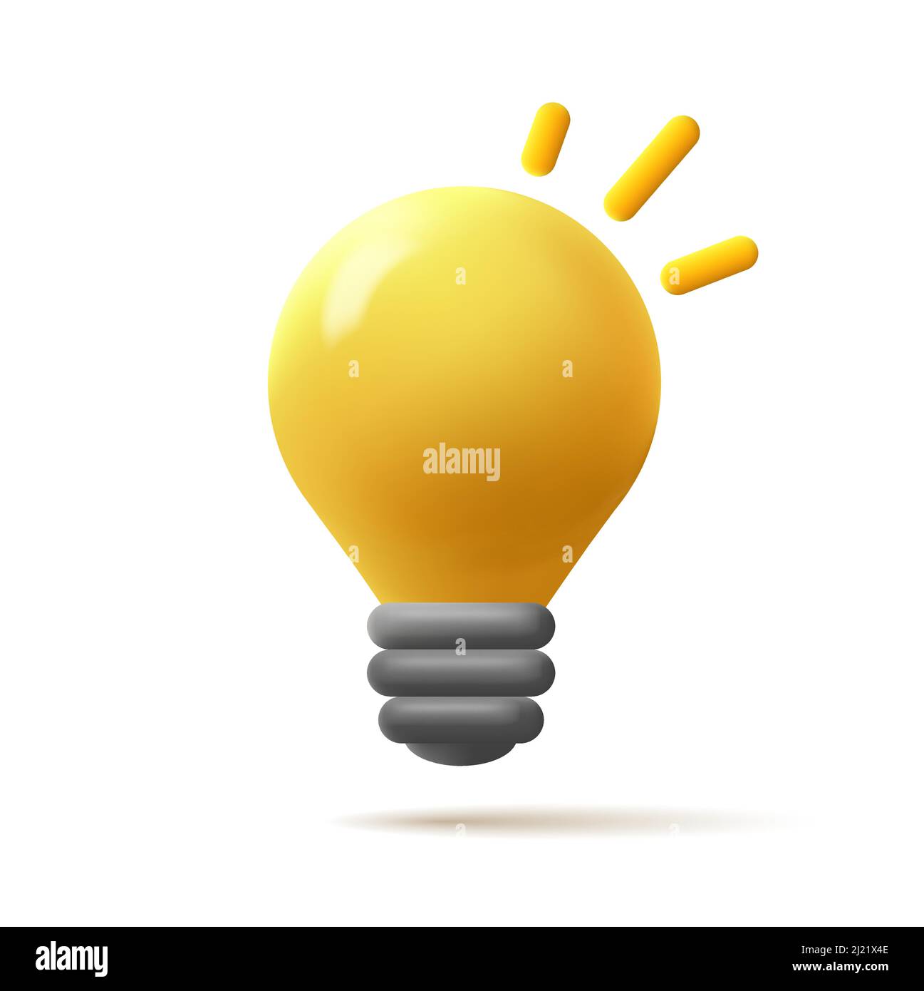 3d affiche l'icône d'une ampoule, illustration tendance Illustration de Vecteur