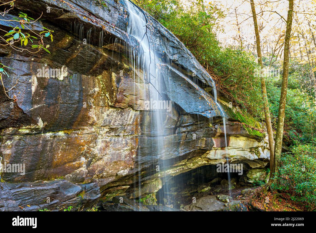 Slick Rock Falls NC automne 202 Banque D'Images