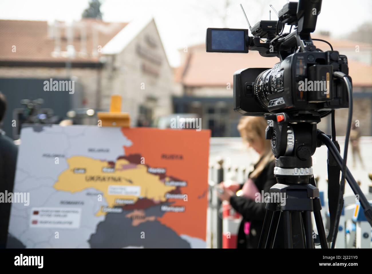 Les pourparlers Russie-Ukraine commencent à Istanbul, les négociateurs ukrainiens et russes se rencontrent en Turquie pour la paix Istanbul Turquie 29.03.2022 Banque D'Images