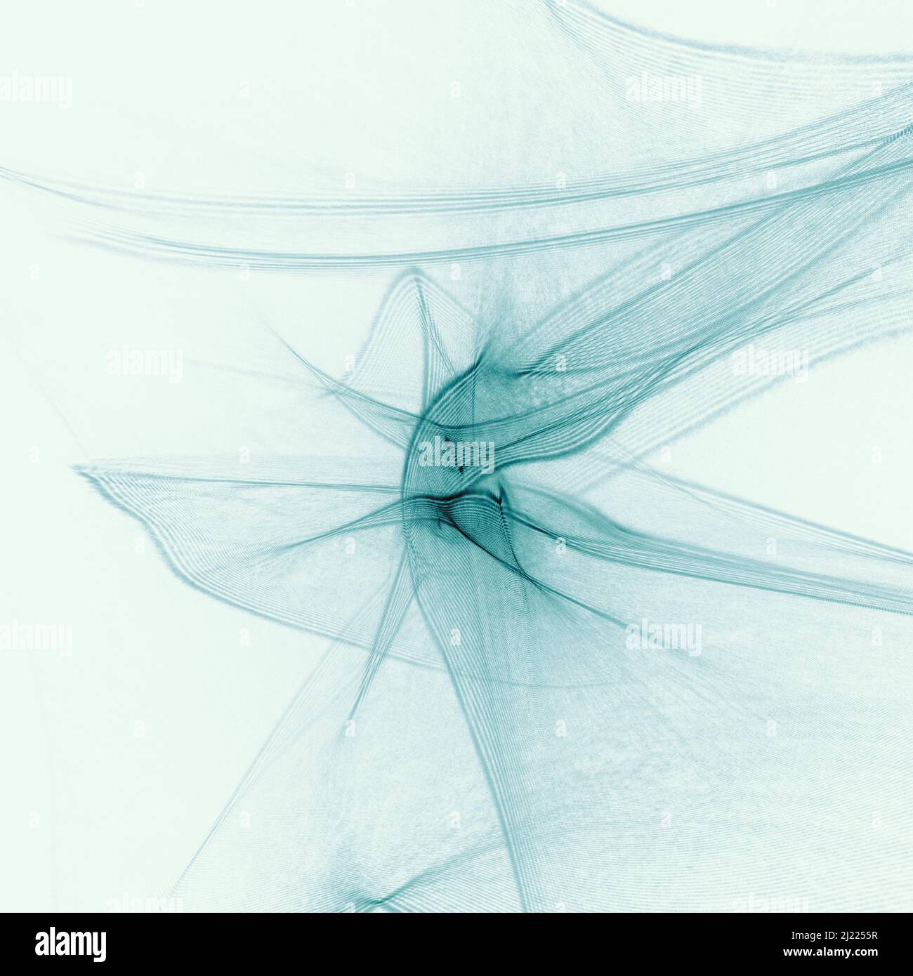 Motif lumineux abstrait, longue exposition du laser et de la lumière LED. Banque D'Images