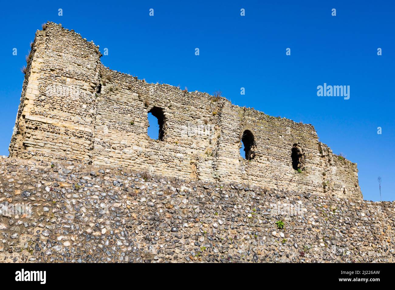 Les ruines du château de Canterbury, Kent, Angleterre Banque D'Images